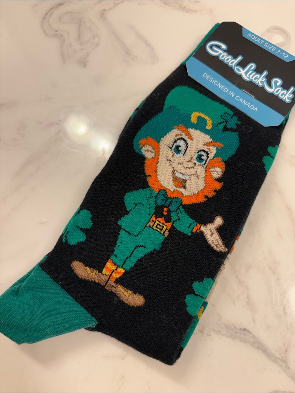 Leprechaun Good Luck Crew Socks 🍀 NWT Adult Size 7–12 | St. Patrick's Day